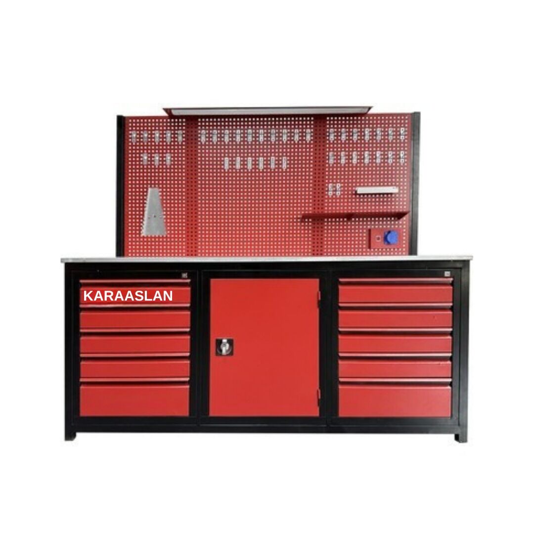 KRS 2 Metre 10 Çekmeceli Dolaplı Takım Tezgahı