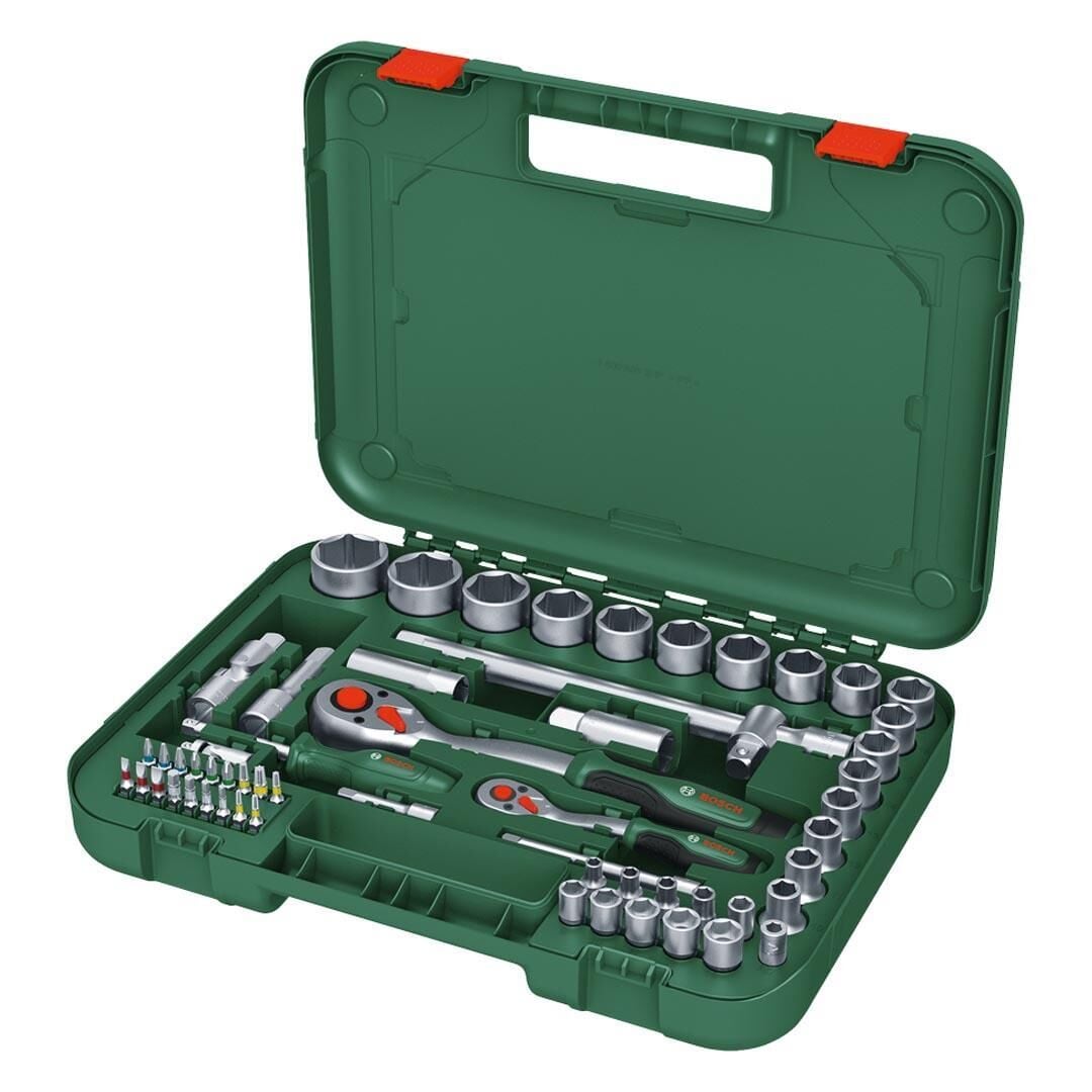 Bosch 1/4'' + 1/2'' Cırcırlı Lokma Seti 56 Parça