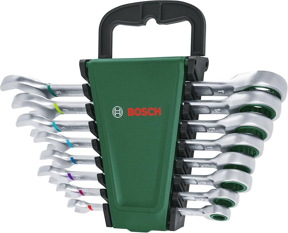 Bosch 1/4-8 Parça Cırcırlı Kombine Anahtar Seti