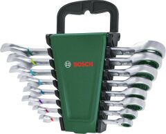 Bosch 1/4-8 Parça Cırcırlı Kombine Anahtar Seti
