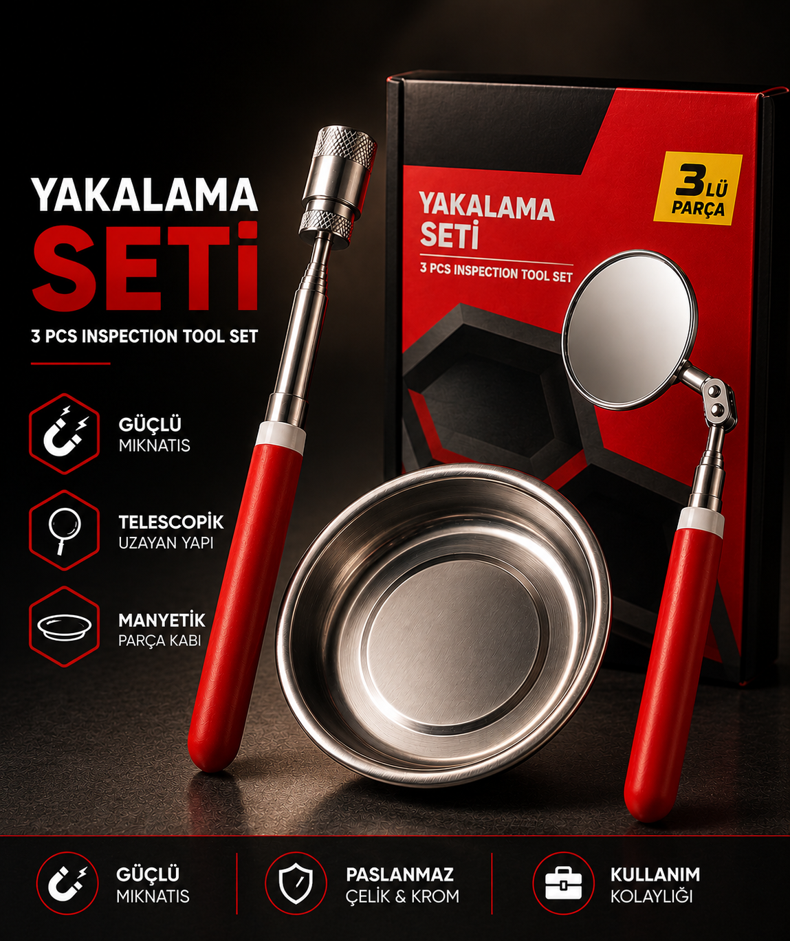 3'LÜ PARÇA YAKALAMA SETİ