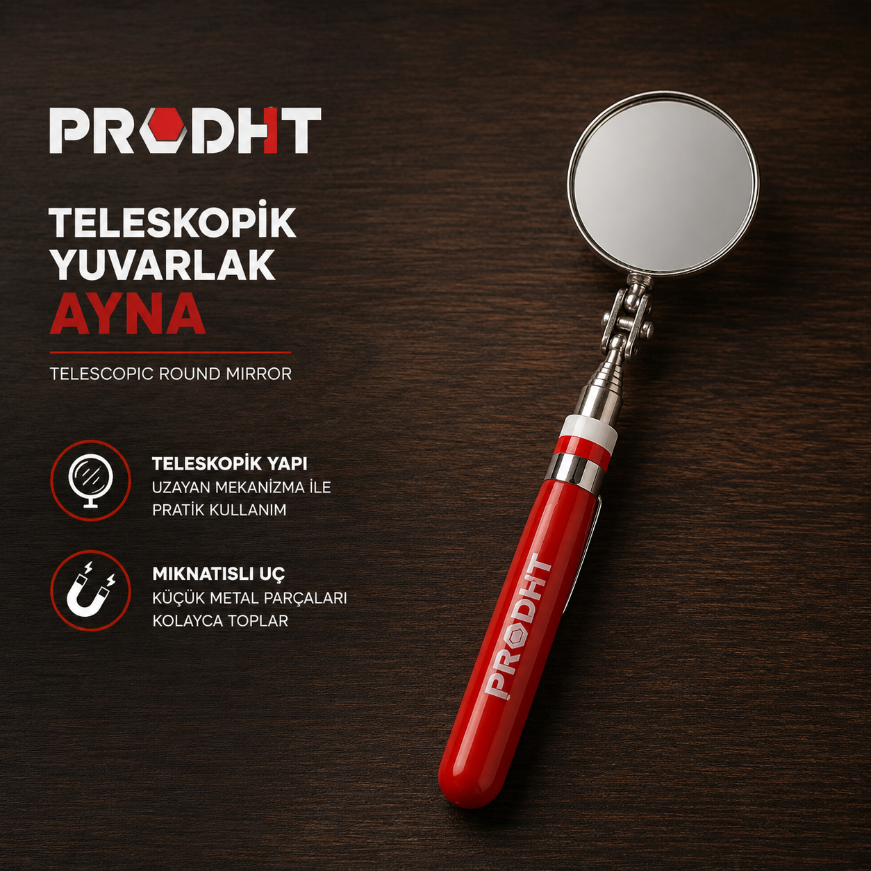 TELESKOPİK YUVARLAK AYNA