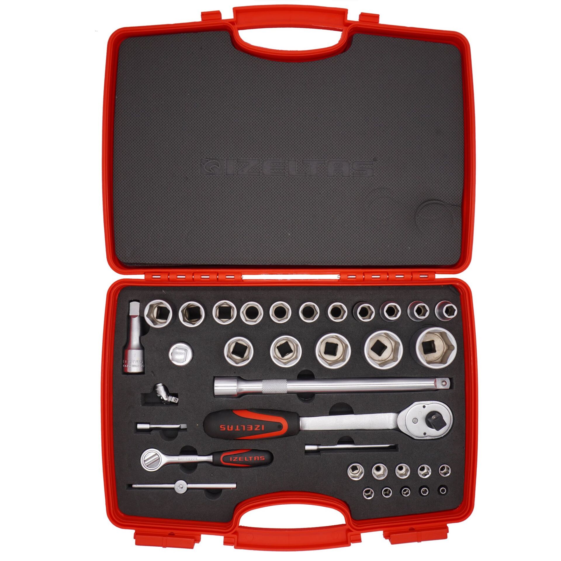 İzeltaş 1/2 1/4 6 Köşe 35 Parça Kombine  Lokma Takım