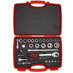 İzeltaş 1/2 1/4 6 Köşe 35 Parça Kombine  Lokma Takım