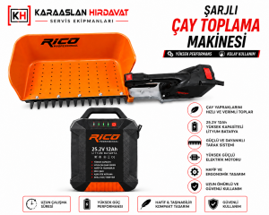 Rico Şarjlı Çay Yaprak Kesme Toplama Makinesi