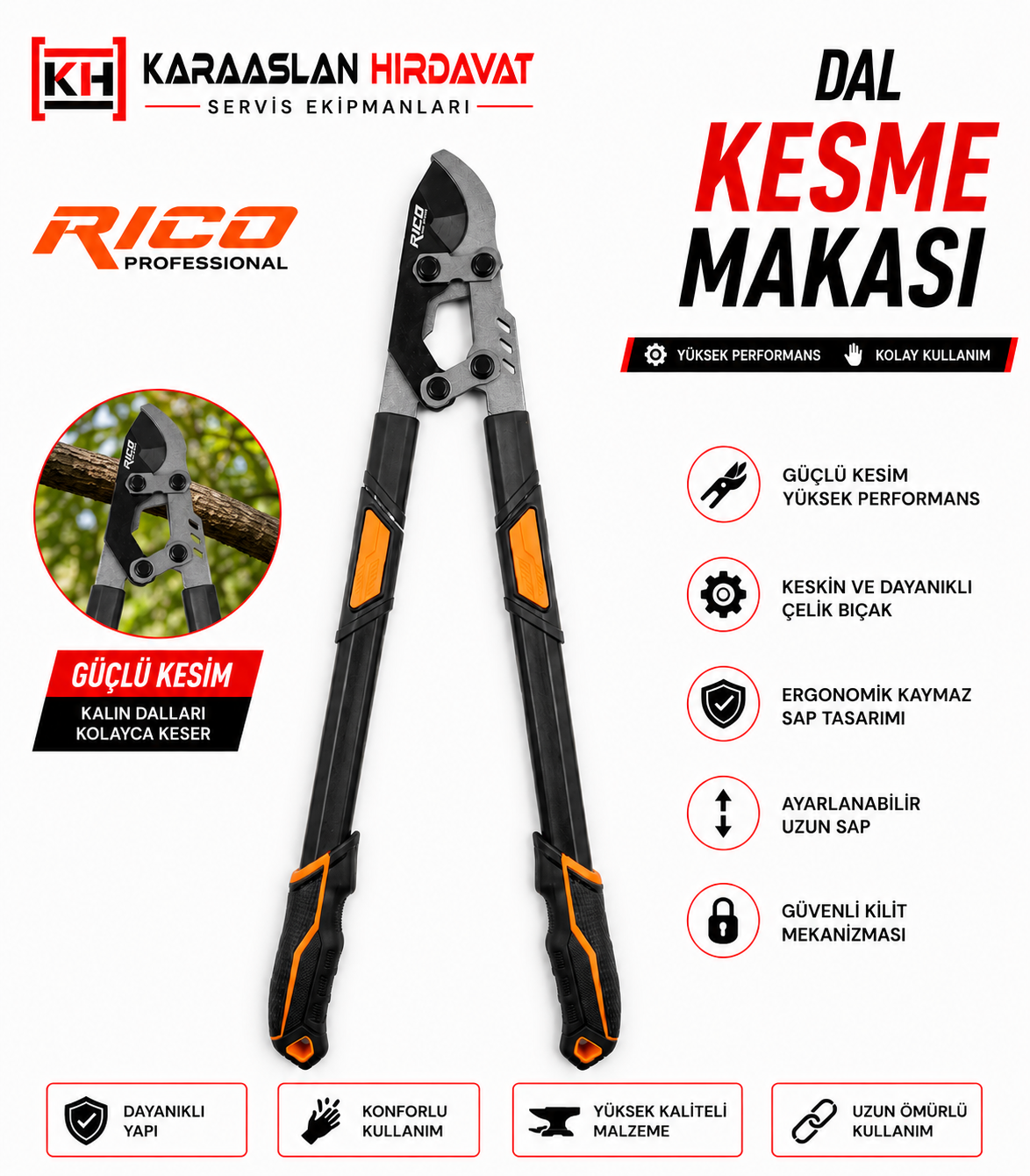 Rico Kalın Dal Budama Makası R-2