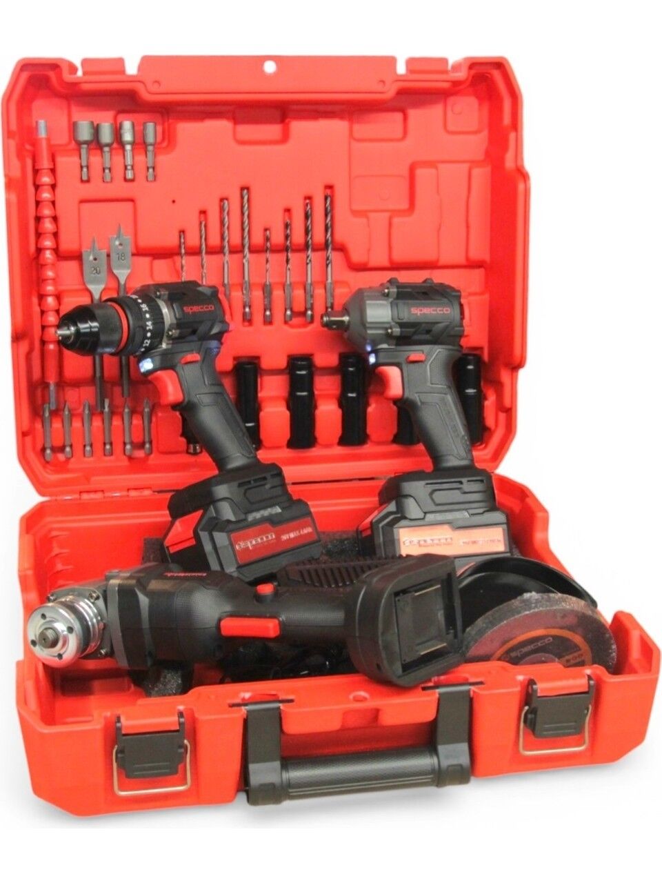 Specco Kömürsüz Akülü 3'lü Set - 40 Parça Aksesuar Seti