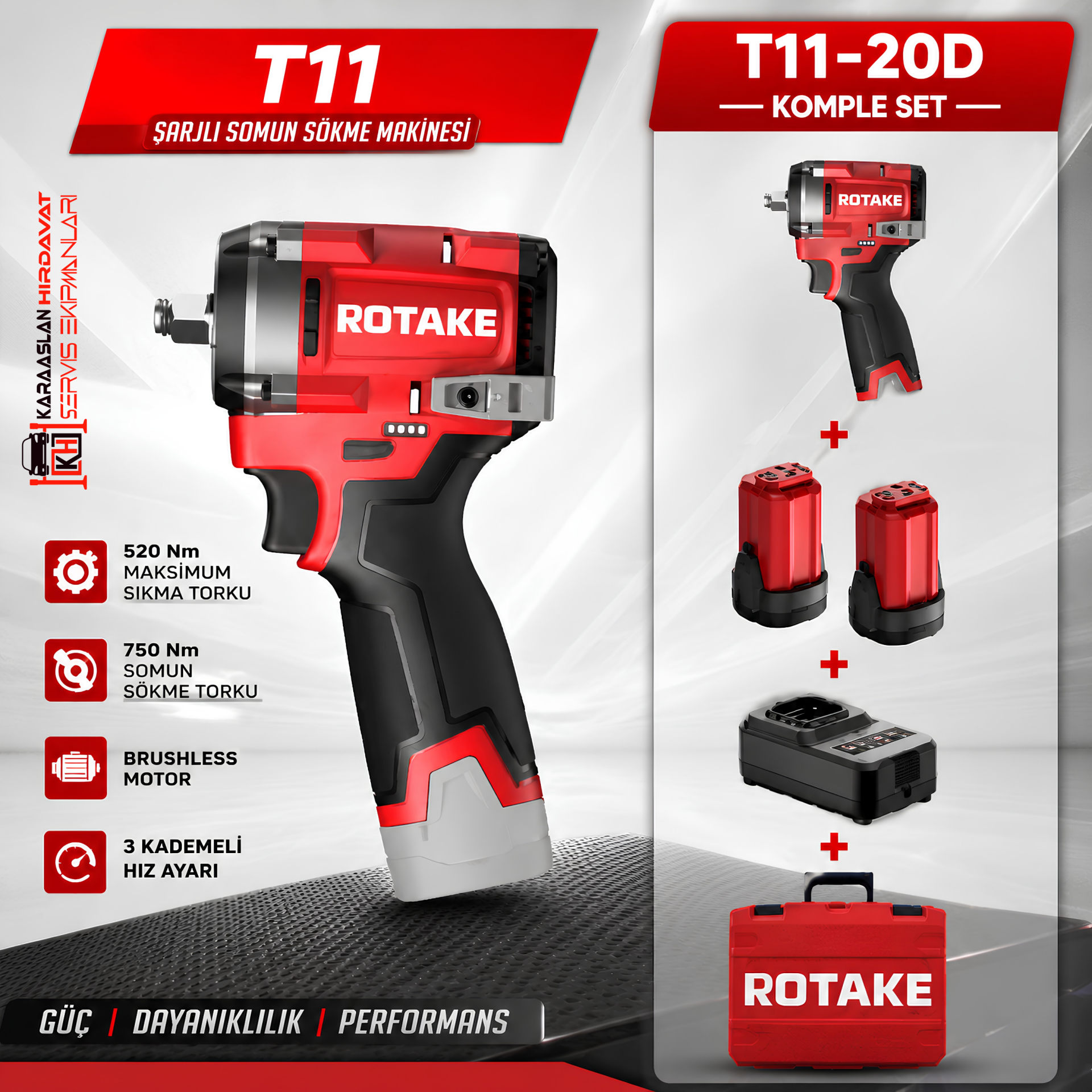 ROTAKE T11 1/2 750 NM DARBELİ SOMUN SIKMA