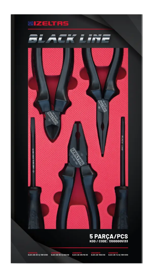 İzeltaş Black Line 5'li Set