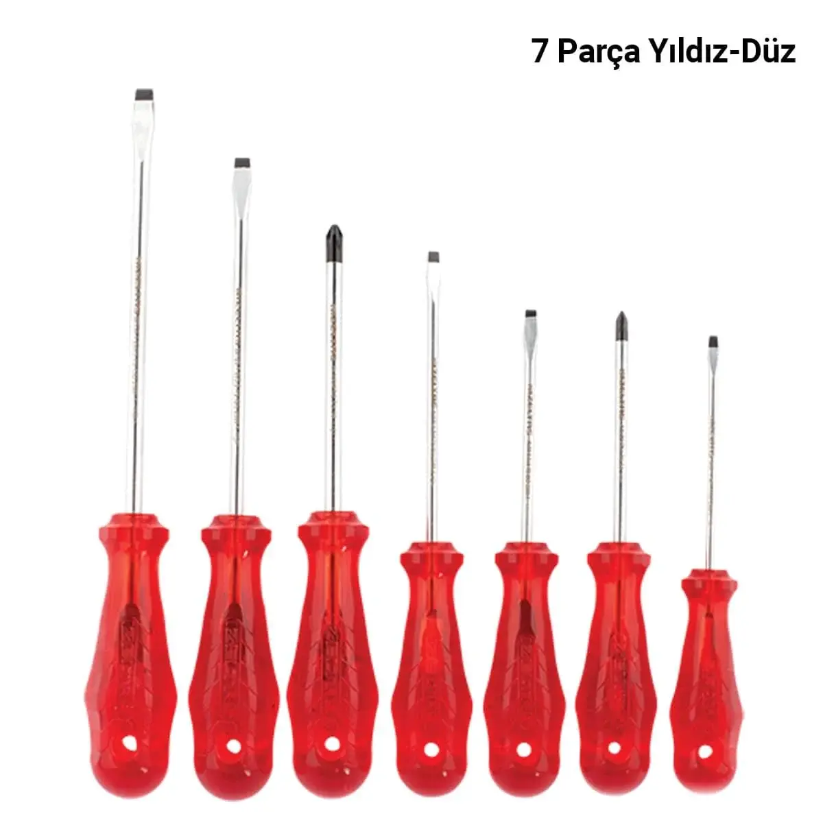 İzeltaş Düz-Yıldız Kraft Seri 7 Parça Tornavida Takımı