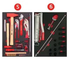 İzeltaş Premium 7 Çekmeceli 250 Parça Takım Dolabı Dolu