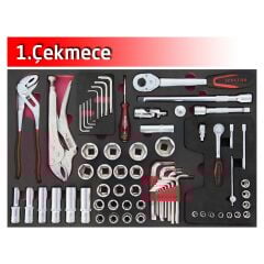 İzeltaş 5 Çekmeceli Partner Mobil Takım Dolabı 118 Parça