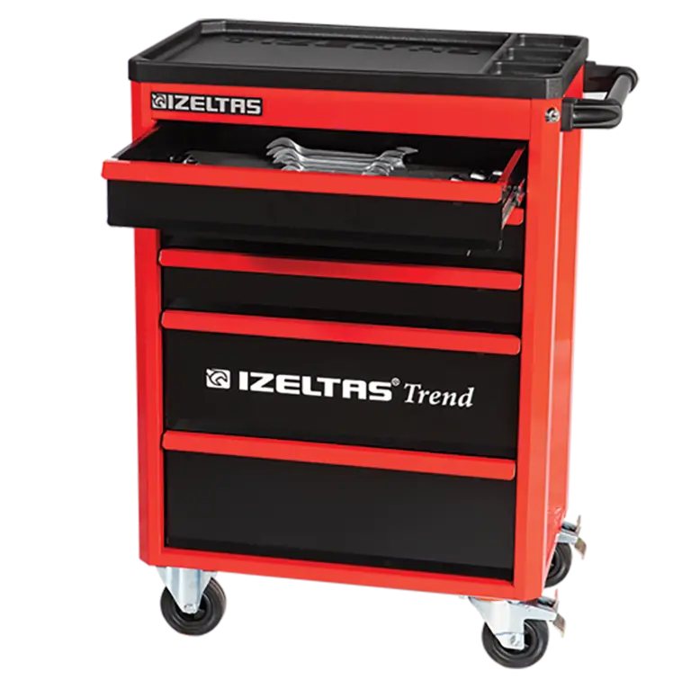 İzeltaş 5 Çekmeceli Dolu Takım Arabası Trend 93 Parça