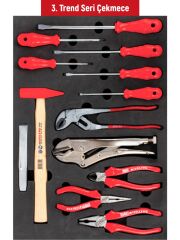 İzeltaş 5 Çekmeceli Dolu Takım Arabası Trend 93 Parça