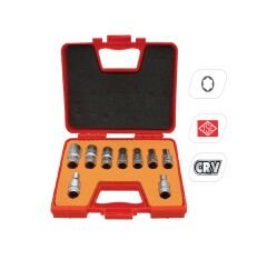 Rico 1/2 Kısa 9 Parça İç Torx E Lokma Takımı Seti