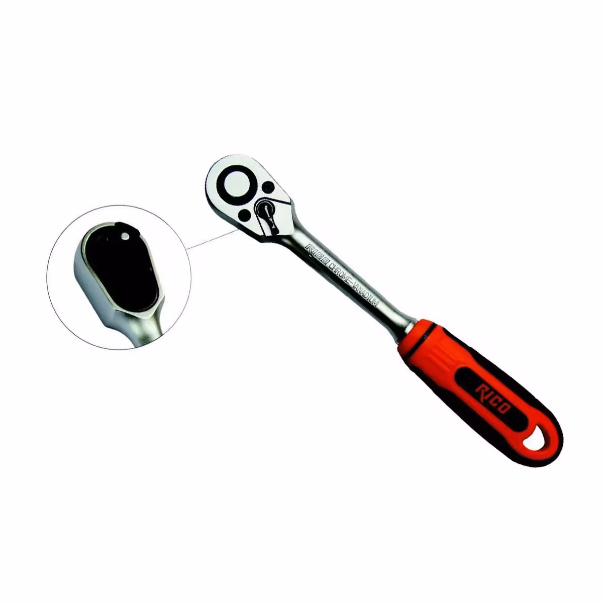 Rico 3/8 Vidalı Tip Cırcır Kolu (48 Diş)