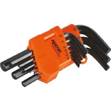 Rico 9 Parça Düz Kısa Allen Anahtar Seti