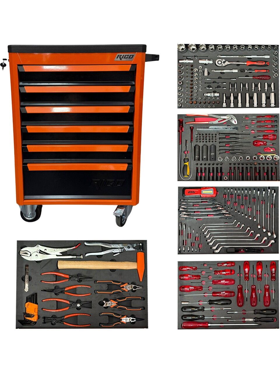 Rico 285 Parça 6 Çekmeceli Dolu Takım Arabası