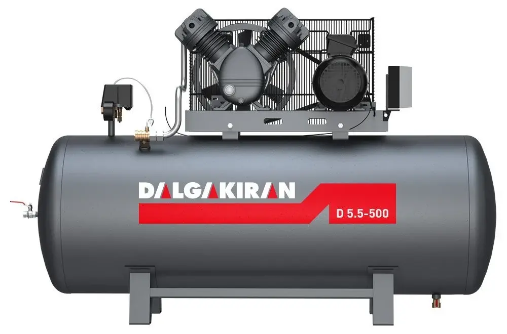 DALGAKIRAN Hava Kompresörü 500 Litre (12 Bar, 5.5HP)