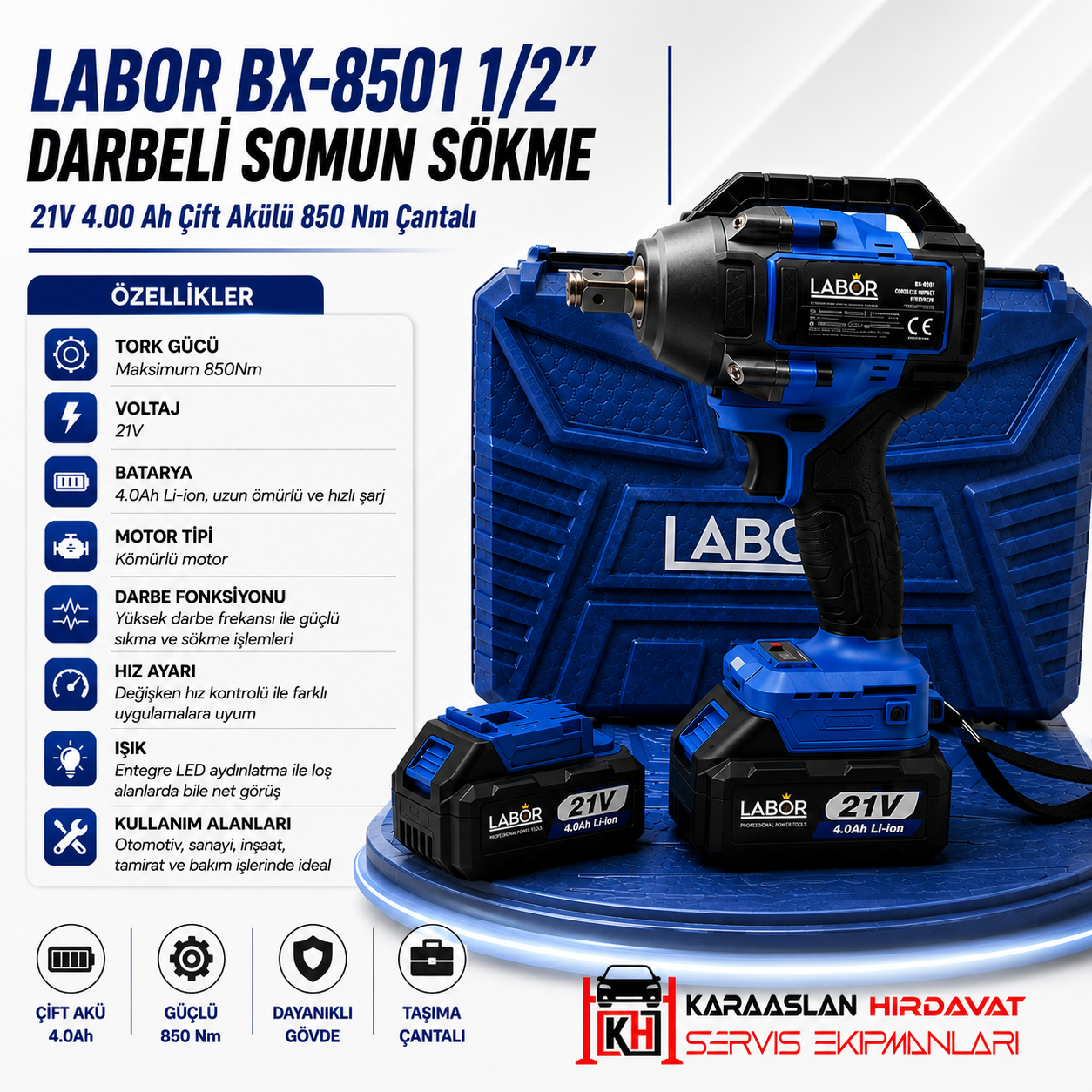 LABOR 1/2 Darbeli Somun Sökme 21V