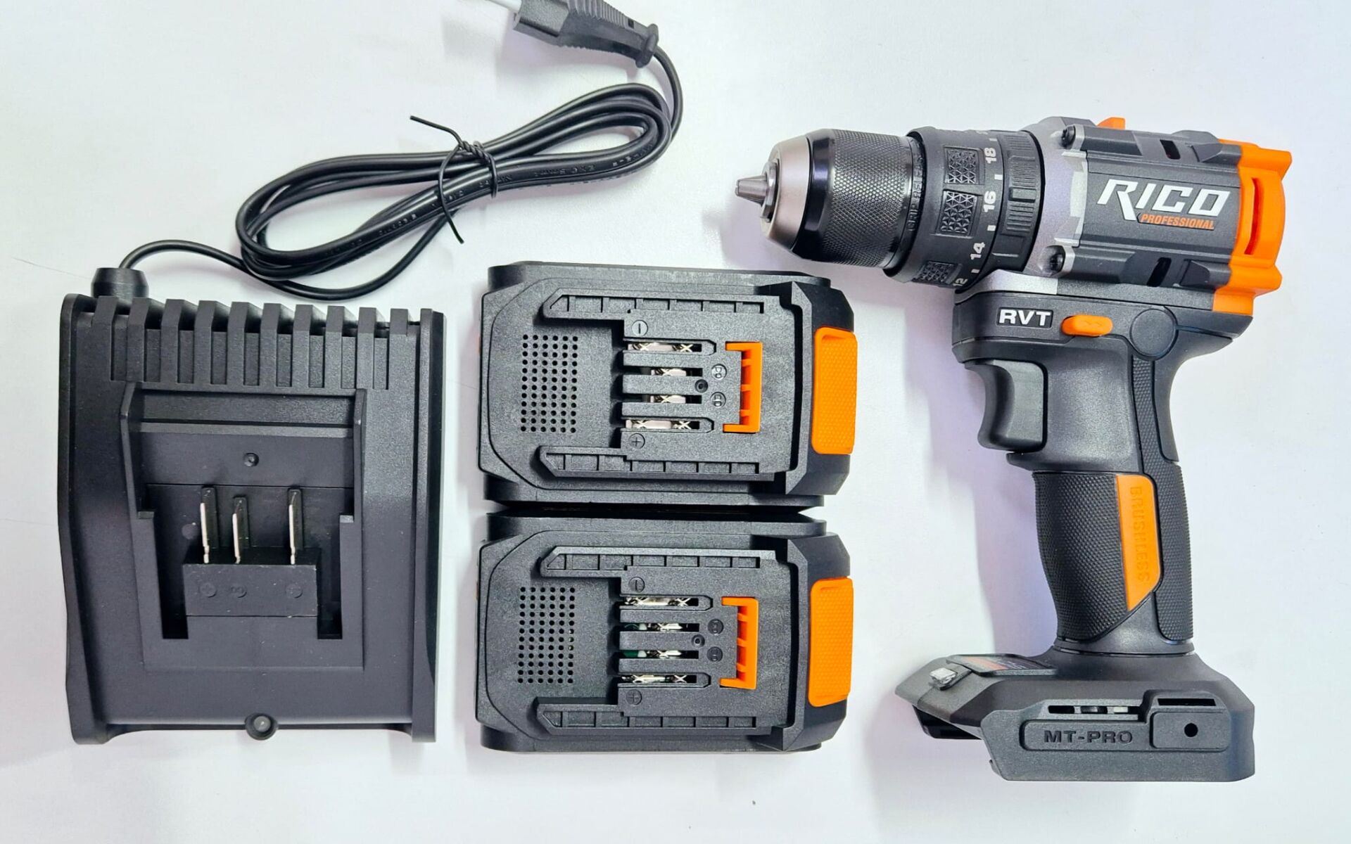 Rico Darbeli Şarjlı Matkap Çelik Mandren Çift Akü 20V