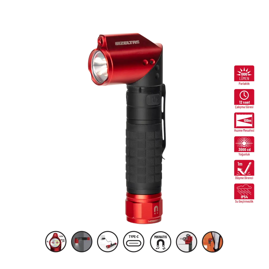 İzeltaş 1000 LM Pro Led El Feneri