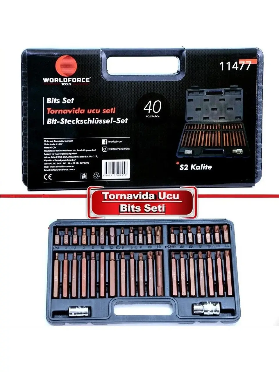 WORLDFORCE Bits Uç Seti 40 Parça