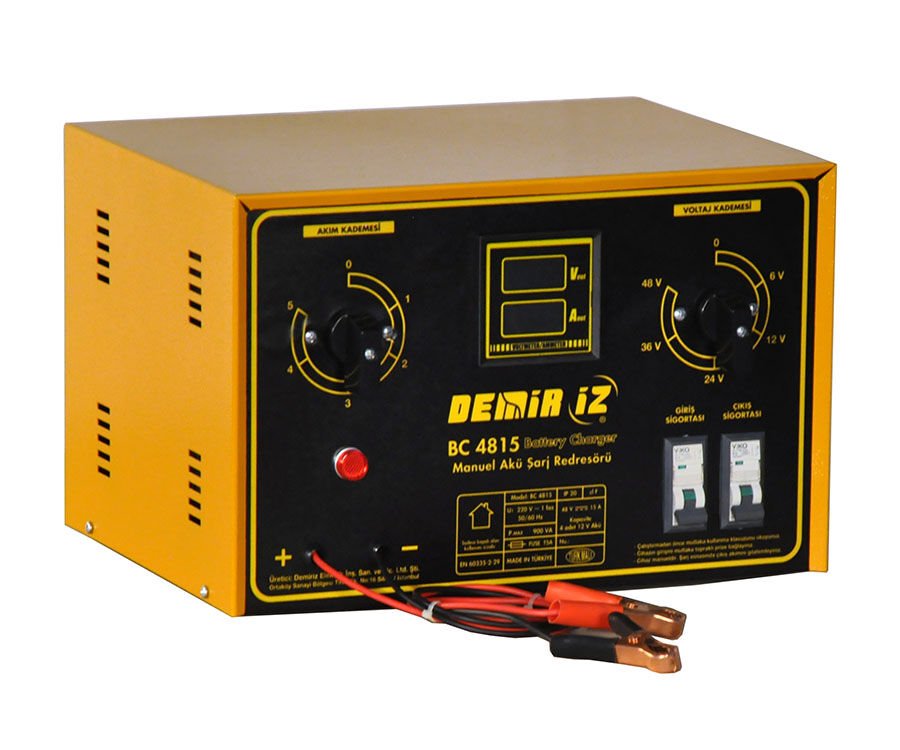 Demiriz 48V 15A Manuel Akü Şarj Cihazı 4'lük