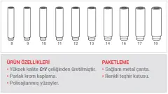 DHT 10 Parça 3/8 Lokma Takımı