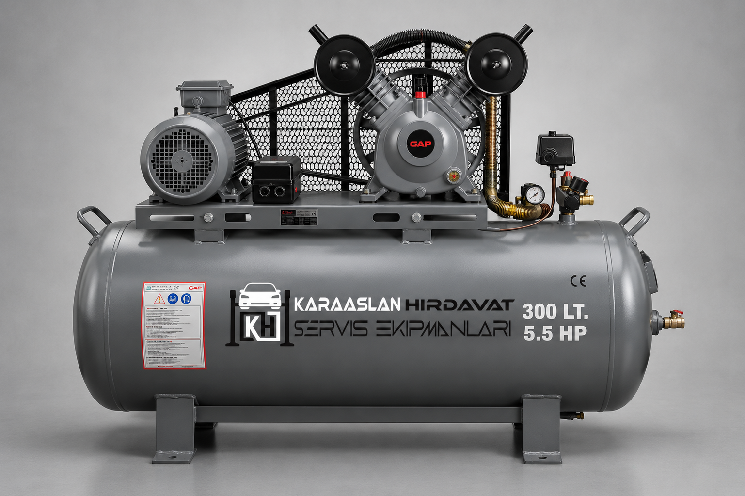 KRS Kompresör 300 Litre 8 Bar 5,5 HP Hava Kompresörü