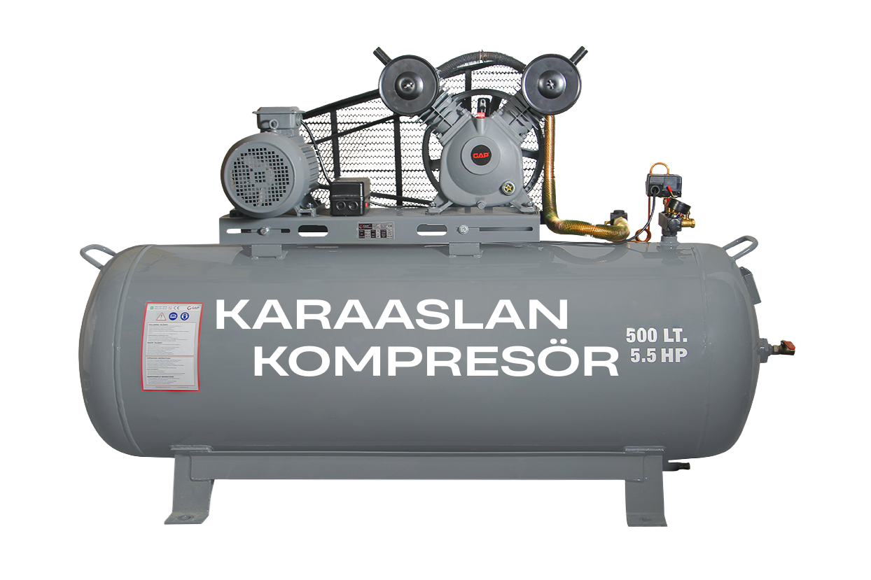 KRS 500 Lt 2 Kafa 8 Bar 5.5 Hp Pistonlu Hava Kompresörü