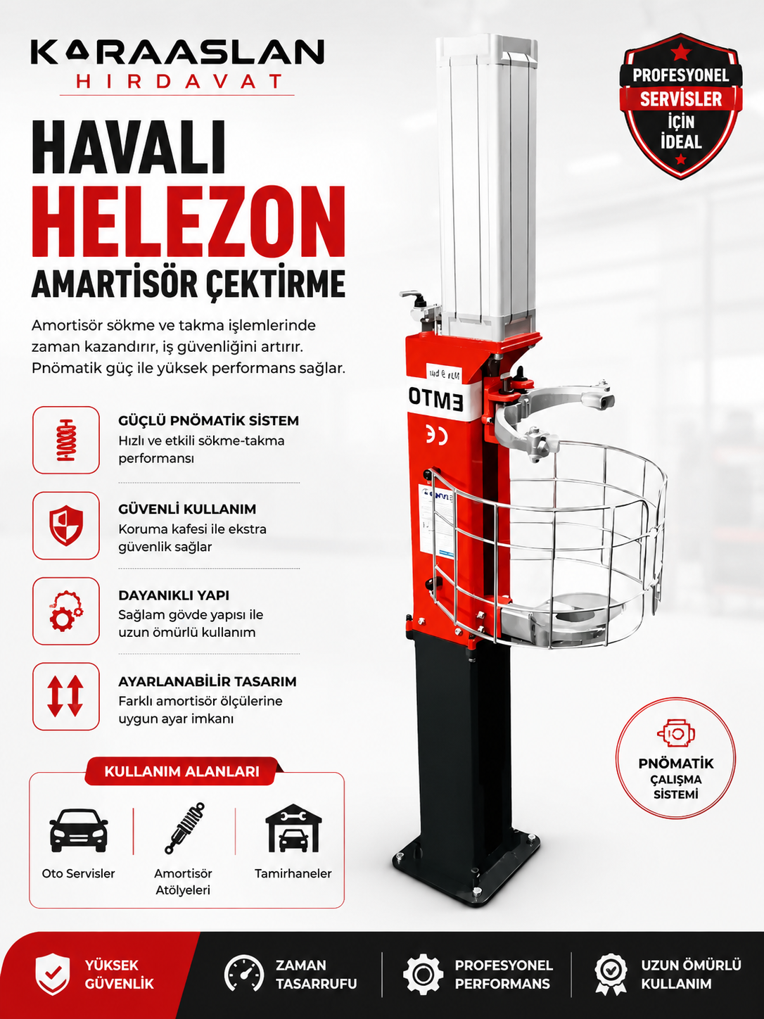 Havalı Helezon Amartisör Çektirme