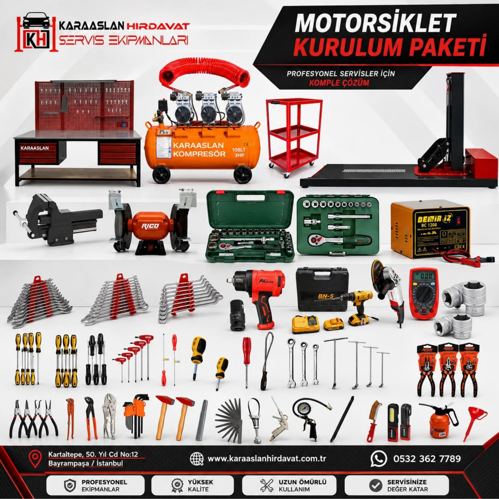 KARAASLAN HIRDAVAT MOTORSİKLET KURULUM PAKETİ
