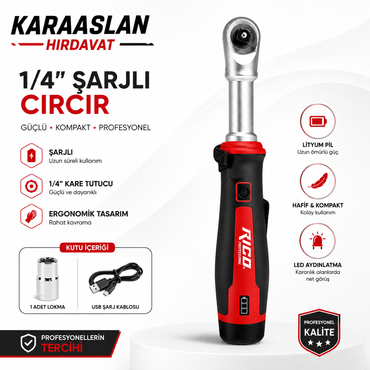 RİCO 1/4 ŞARJLI CIRCIR KOLU