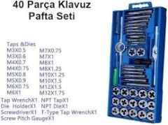 Rico 40 Parça Metrik Kılavuz Ve Pafta Seti Diş Açma Tamir