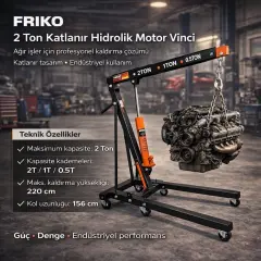 Friko 2 Ton Katlanabilir Hidrolik Vinç Caraskal