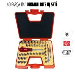Rico 1/4 40 Parça Lokmalı Bits Set Lokma Takımı