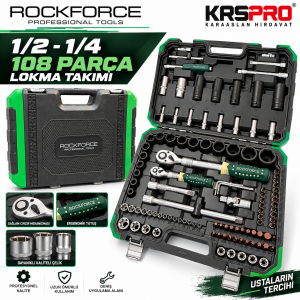 ROCKFORCE 1/2-1/4 108 PARÇA LOKMA TAKIMI (YENİLENMİŞ HALİYLE)