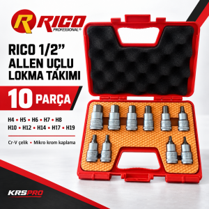 RICO 1/2 Allen Uçlu Lokma Takımı 10 Parça