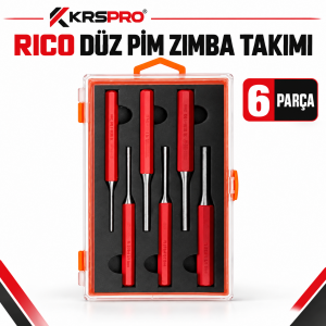 RICO Düz Pim Zımba Takımı 6 Parça