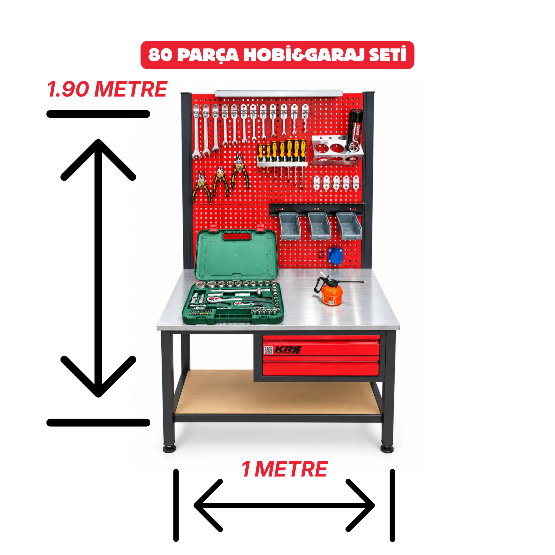 80 PARÇA HOBİ VE GARAJ SETİ