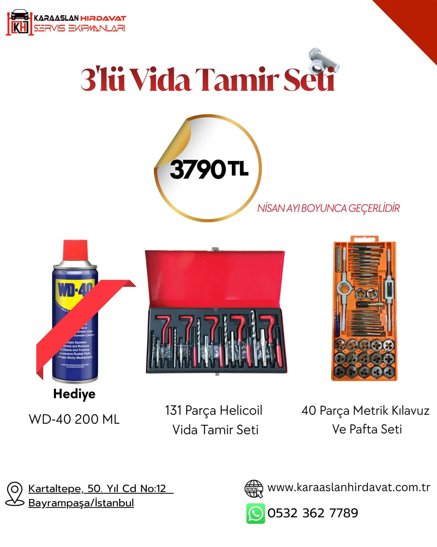 3'Lü Vida Tamir Seti